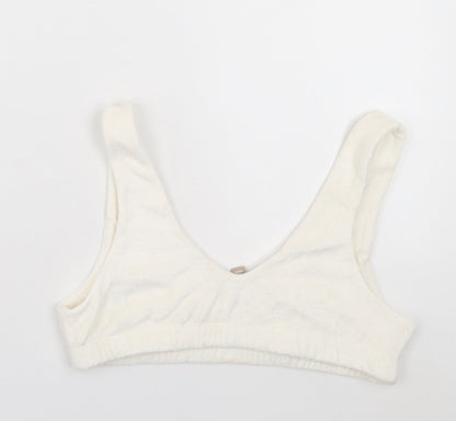 Womens UK Size S H&M White Cropped Tank