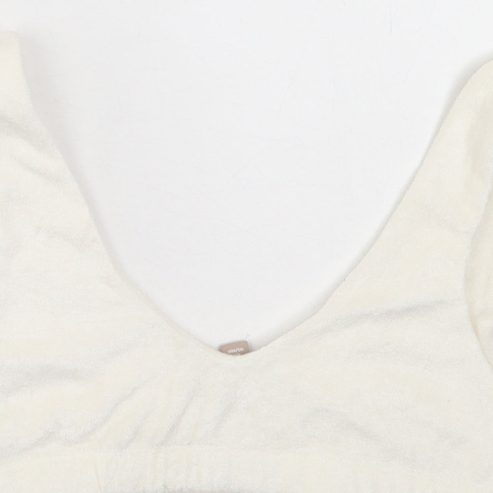 Womens UK Size S H&M White Cropped Tank