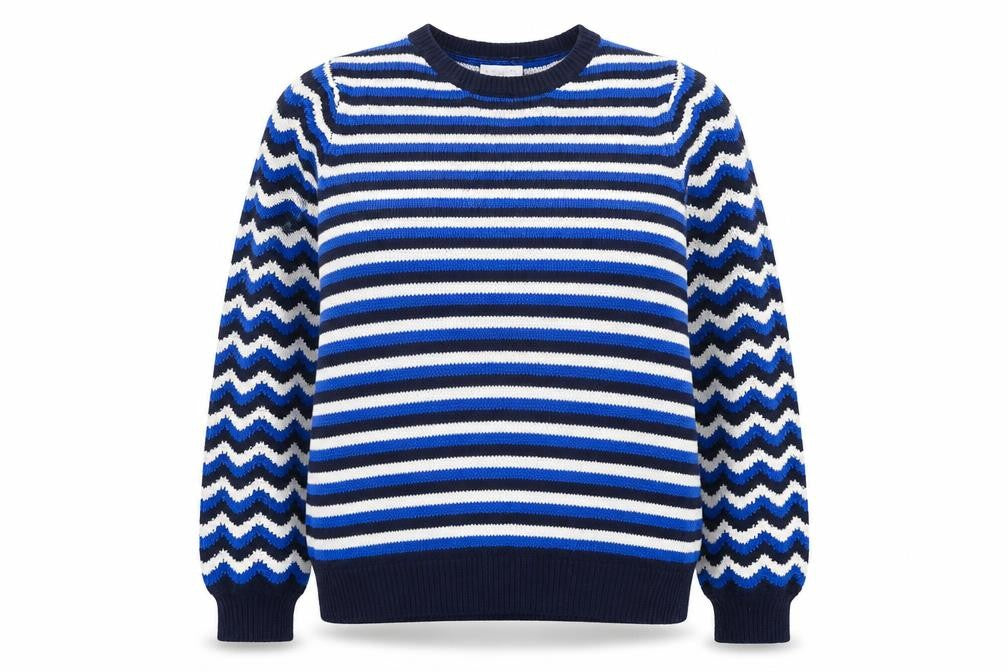 Womens UK Size M Papaya Blue Pullover Jumper