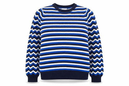 Womens UK Size M Papaya Blue Pullover Jumper