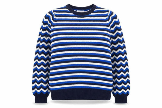 Womens UK Size M Papaya Blue Pullover Jumper