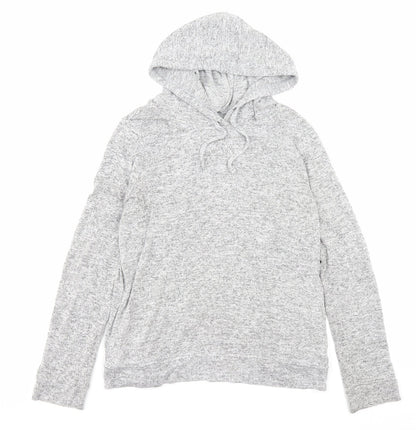 F&F Womens Grey Viscose Pullover Hoodie Size 8 Pullover