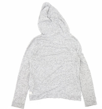 F&F Womens Grey Viscose Pullover Hoodie Size 8 Pullover