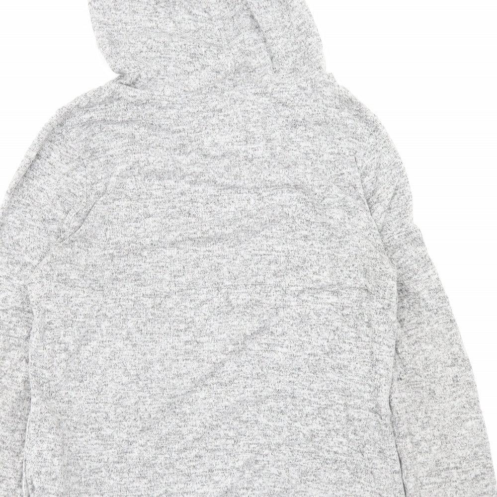 F&F Womens Grey Viscose Pullover Hoodie Size 8 Pullover