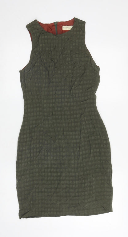 Sticky Fingers Womens Green Polyester Mini Size 10 Round Neck Zip