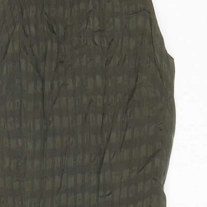 Sticky Fingers Womens Green Polyester Mini Size 10 Round Neck Zip