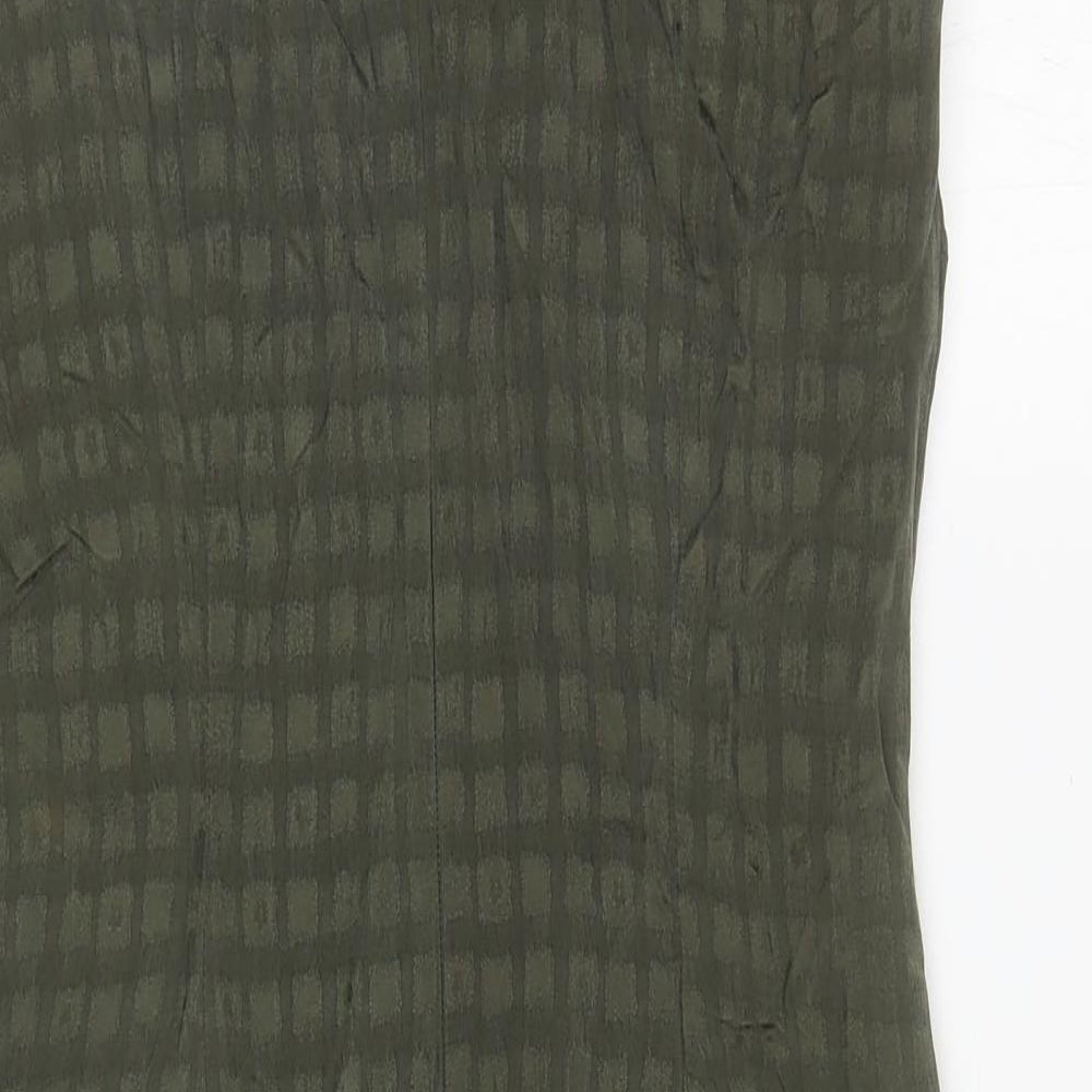 Sticky Fingers Womens Green Polyester Mini Size 10 Round Neck Zip