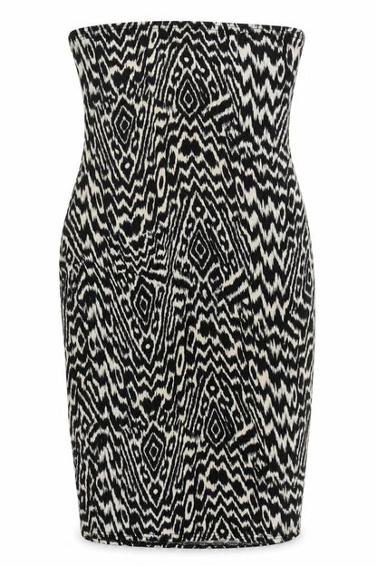 Boohoo Womens White Geometric Viscose Bodycon Size 14 Off the Shoulder Pullover