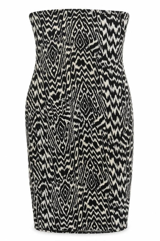 Boohoo Womens White Geometric Viscose Bodycon Size 14 Off the Shoulder Pullover