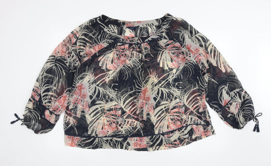 Womens UK Size 12 NEXT Black Basic Blouse