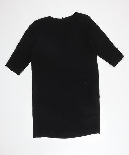 Selected Femme Womens Black Polyester A-Line Size 36 V-Neck Zip