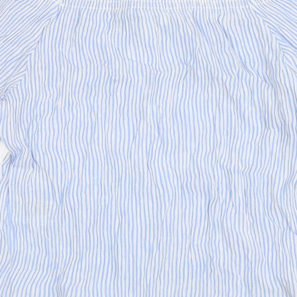 Womens UK Size 8 H&M Blue Basic Blouse