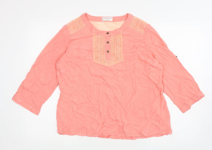 Womens UK Size 4 Anna Rose Pink Basic Blouse