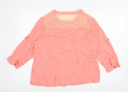 Womens UK Size 4 Anna Rose Pink Basic Blouse