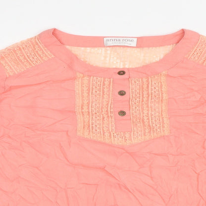 Womens UK Size 4 Anna Rose Pink Basic Blouse