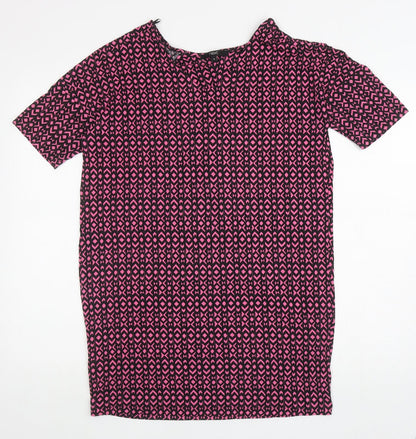 Womens UK Size 10 NEXT Pink Tunic T-Shirt