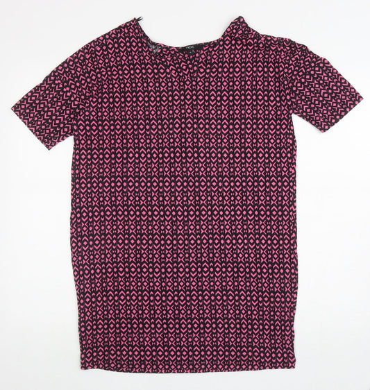 Womens UK Size 10 NEXT Pink Tunic T-Shirt