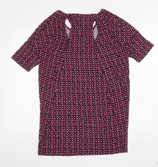 Womens UK Size 10 NEXT Pink Tunic T-Shirt