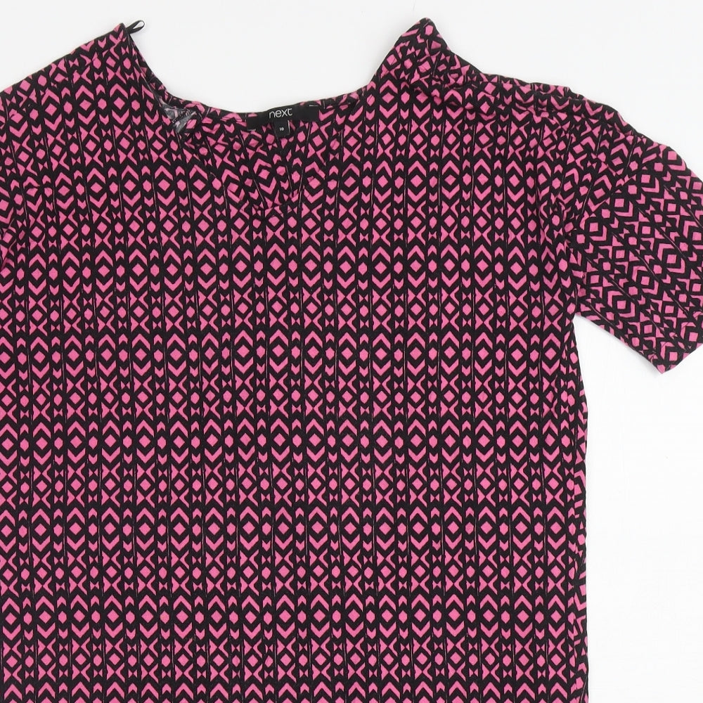 Womens UK Size 10 NEXT Pink Tunic T-Shirt