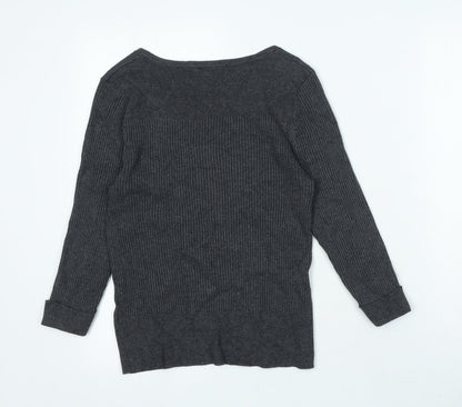 Womens UK Size 14 Marks and Spencer Grey Pullover Jumper