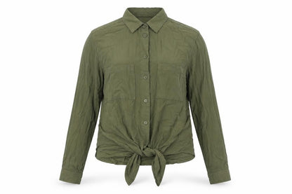 Womens UK Size 6 New Look Green Basic Button-Up