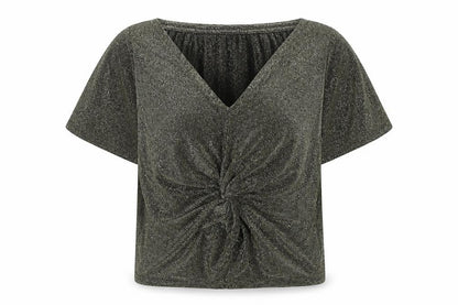 Womens UK Size XS Marks and Spencer Gold Basic Blouse