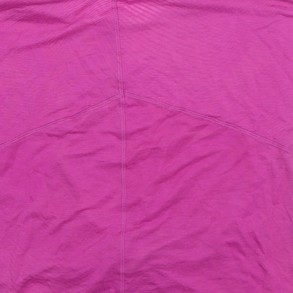 Go Move Girls Purple Polyester Basic T-Shirt Size 9-10 Years Round Neck Pullover - Knot Detail