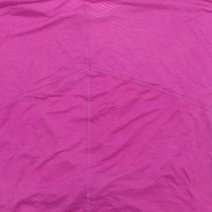 Go Move Girls Purple Polyester Basic T-Shirt Size 9-10 Years Round Neck Pullover - Knot Detail