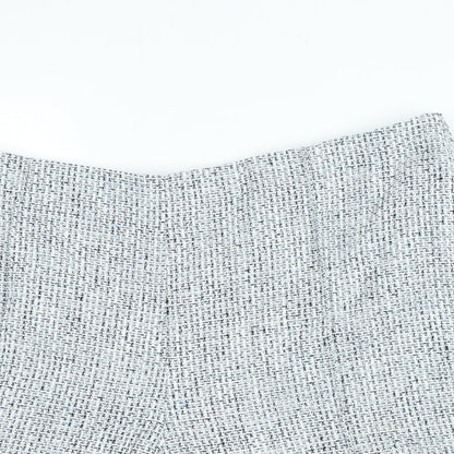 Marks and Spencer Womens Blue Houndstooth Polyester Cut-Off Shorts Size 20 Regular Zip