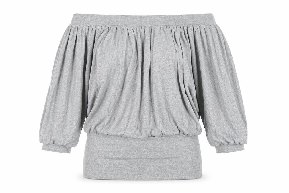 Womens UK Size 12 Dorothy Perkins Silver Basic Blouse