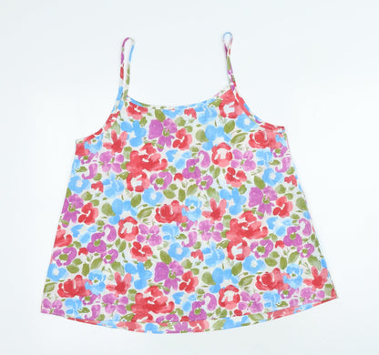 Womens UK Size 14 Peacocks Multicoloured Camisole Blouse