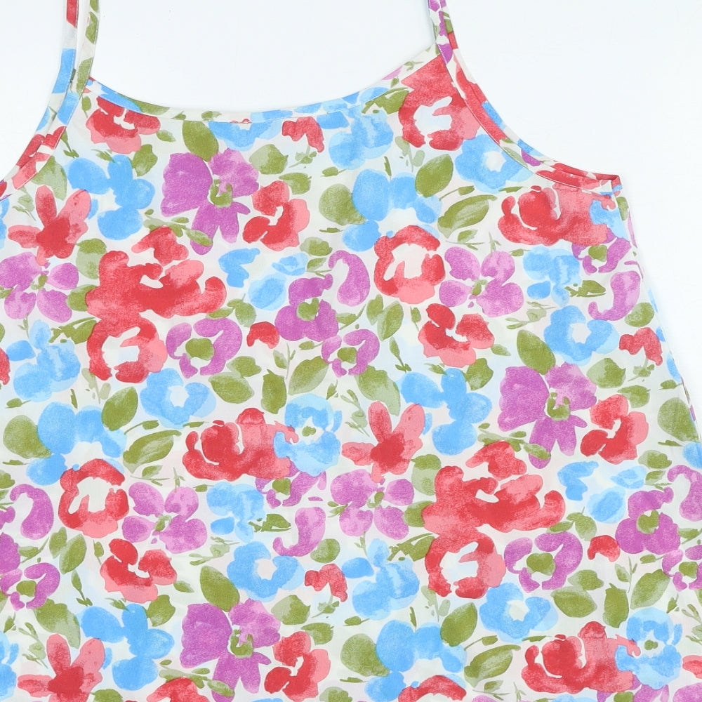 Womens UK Size 14 Peacocks Multicoloured Camisole Blouse