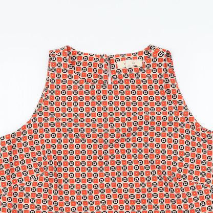 Womens UK Size 12 Per Una Orange Basic Tank
