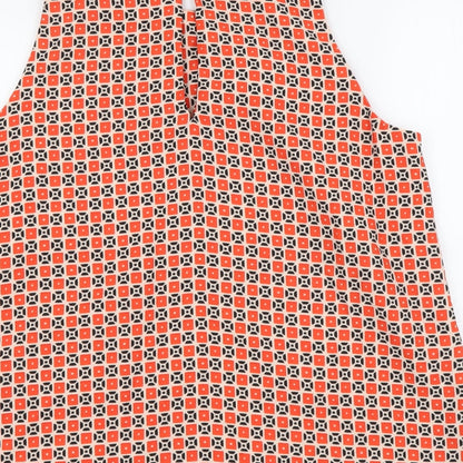 Womens UK Size 12 Per Una Orange Basic Tank