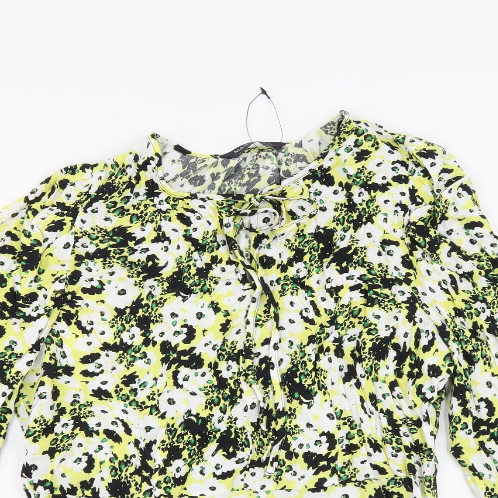 Womens UK Size 12 Marks and Spencer Multicoloured Basic Blouse