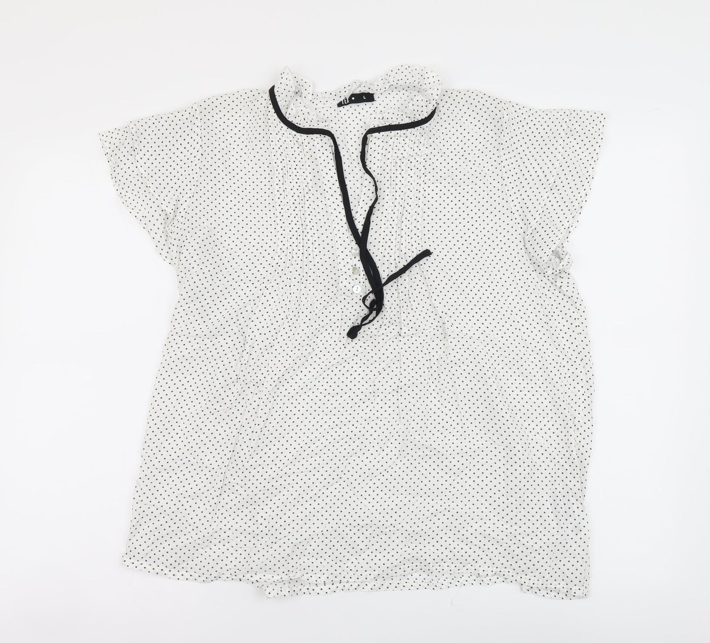 Womens UK Size L TEX White Basic Blouse