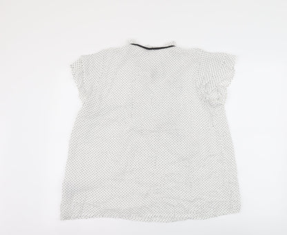 Womens UK Size L TEX White Basic Blouse