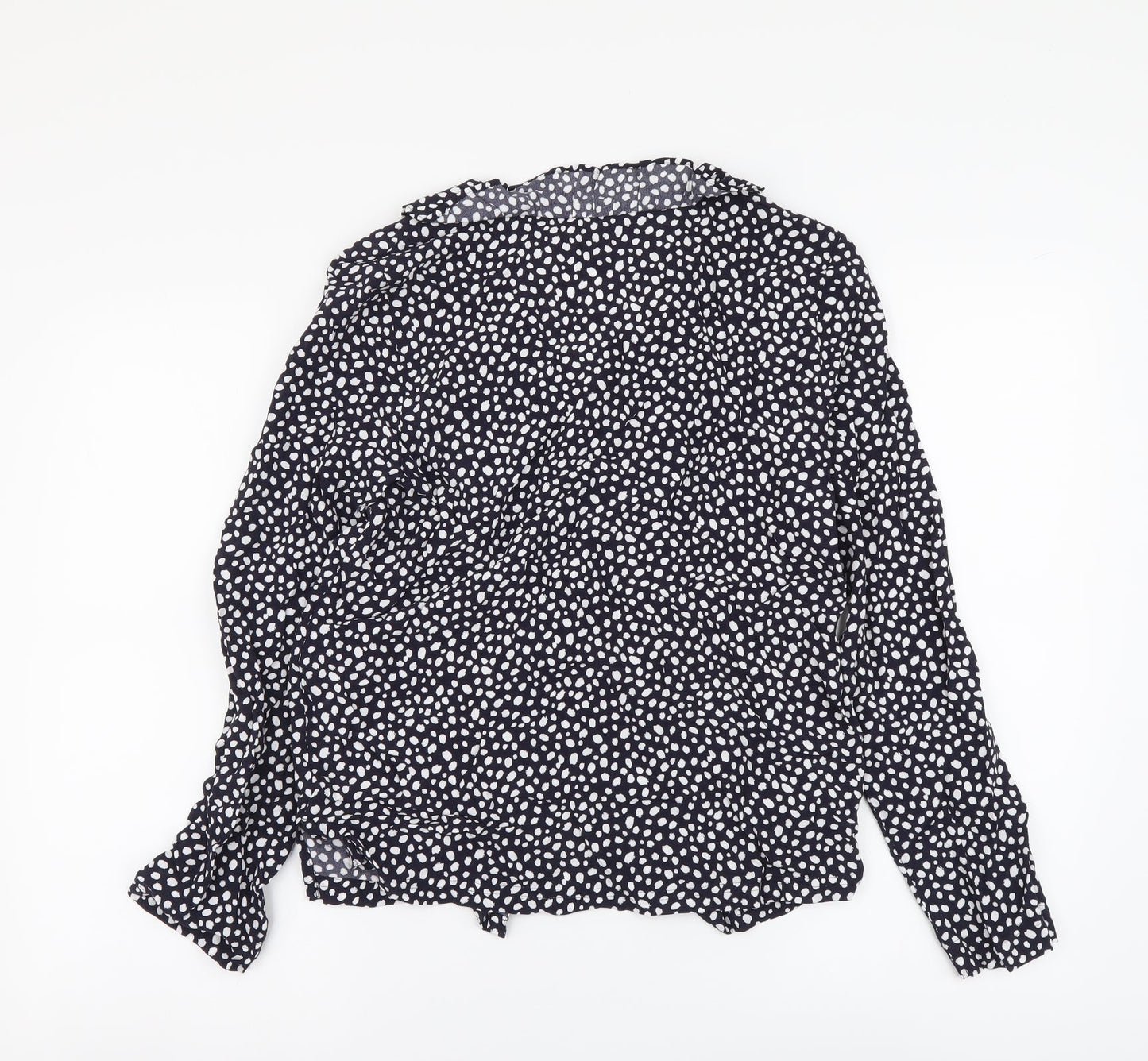 Womens UK Size 8 Marks and Spencer Black Basic Button-Up