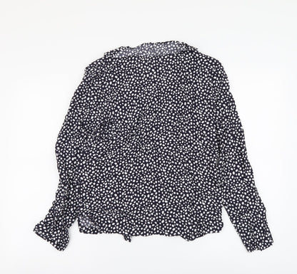 Womens UK Size 8 Marks and Spencer Black Basic Button-Up
