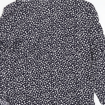 Womens UK Size 8 Marks and Spencer Black Basic Button-Up