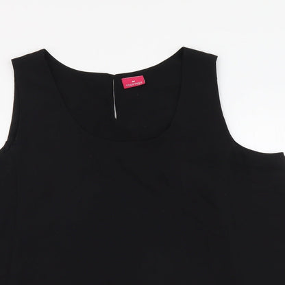 Womens UK Size 14 Together Black Basic Blouse