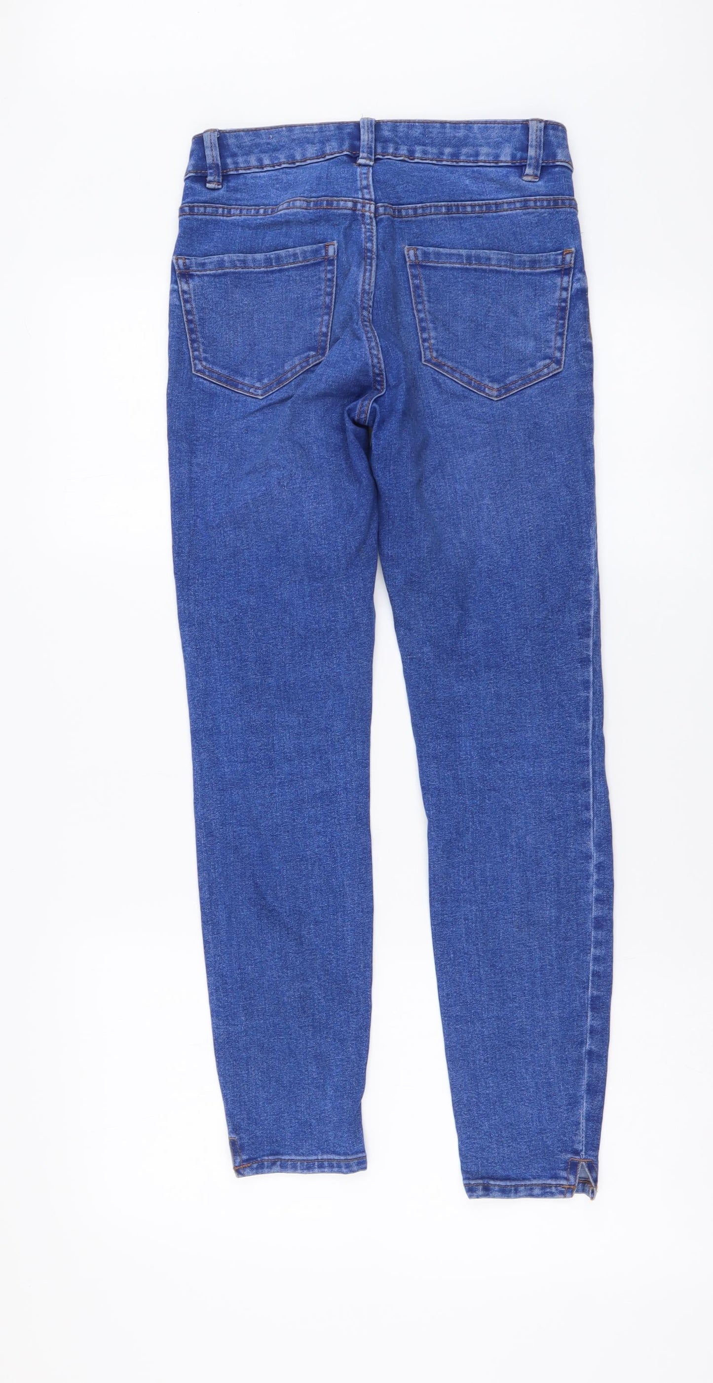 New Look Womens Blue Cotton Skinny Jeans Size 6 L26 in Regular Button
