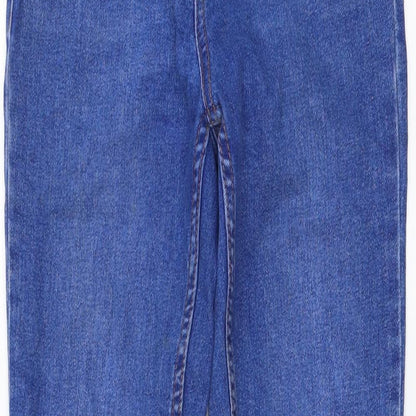 New Look Womens Blue Cotton Skinny Jeans Size 6 L26 in Regular Button