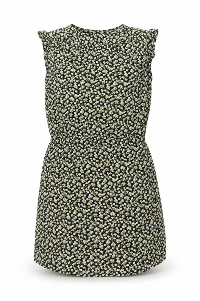 H&M Womens Yellow Floral Viscose A-Line Size 40 Round Neck Pullover