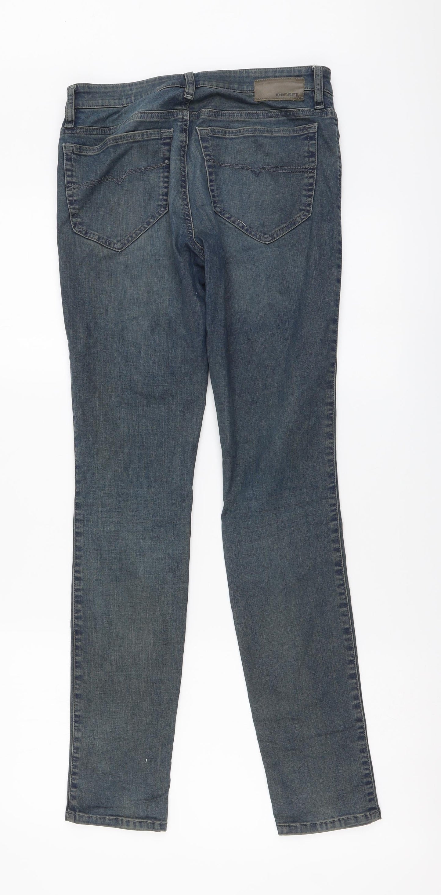 Disel Womens Blue Cotton Skinny Jeans Size 27 in L30 in Regular Button