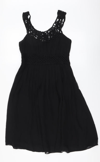 FOREVER 21 Womens Black Polyester A-Line Size S Round Neck Pullover