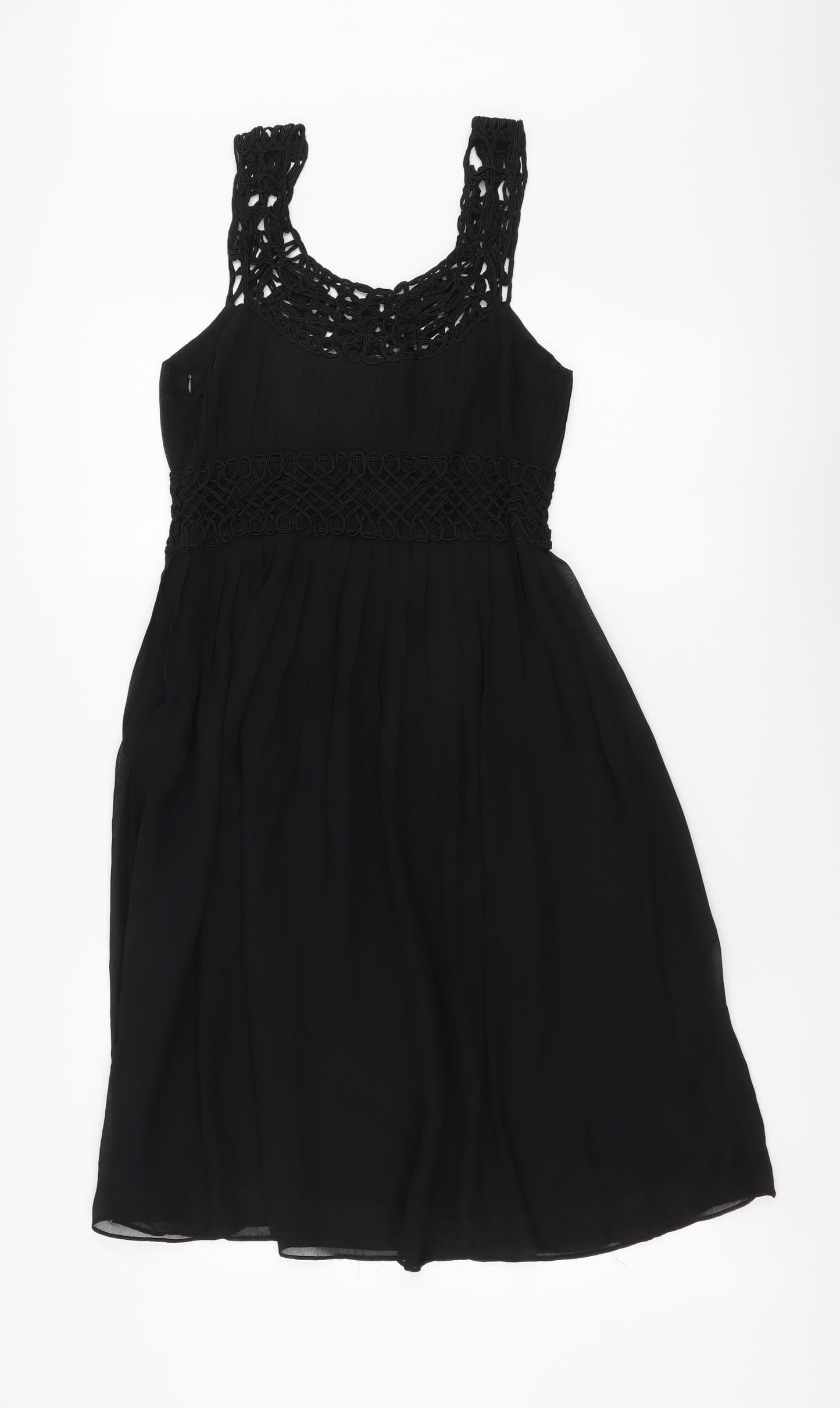 FOREVER 21 Womens Black Polyester A-Line Size S Round Neck Pullover