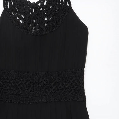 FOREVER 21 Womens Black Polyester A-Line Size S Round Neck Pullover