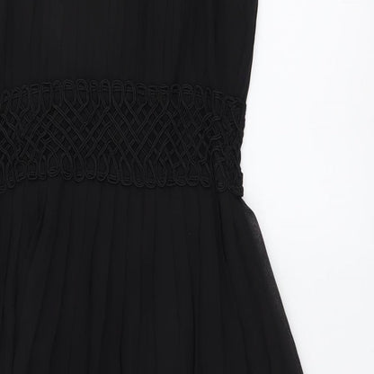 FOREVER 21 Womens Black Polyester A-Line Size S Round Neck Pullover