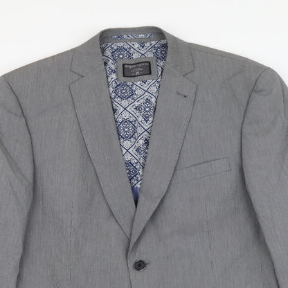 Angelo Litrico Mens Grey Polyester 3 Piece Suit Jacket Size M